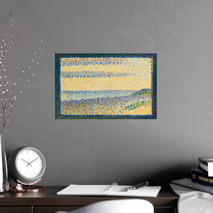 Seascape at Gravelines - Seurat Pointillist Fine Art Poster
