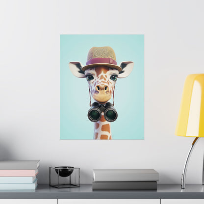 Adventure Awaits - His & Hers Giraffe Fine Art Prints (II) - Whimsical Animals - Wall Art -  Fine Art Prints - Home Décor