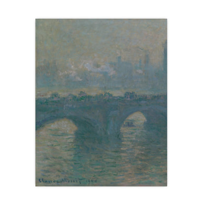 Waterloo Bridge Gray Weather - Monet Fine Art Poster