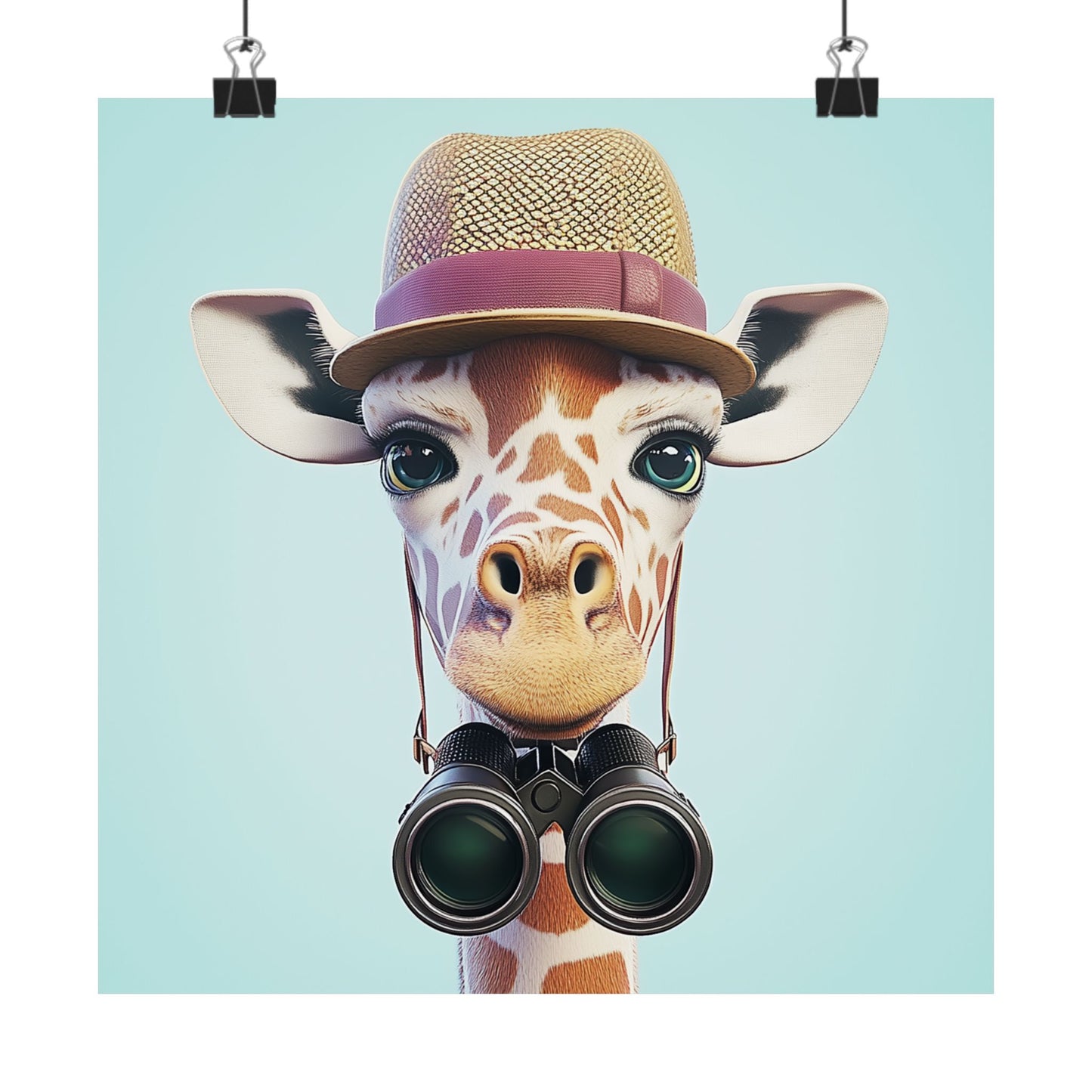Adventure Awaits - His & Hers Giraffe Fine Art Prints (II) - Whimsical Animals - Wall Art -  Fine Art Prints - Home Décor