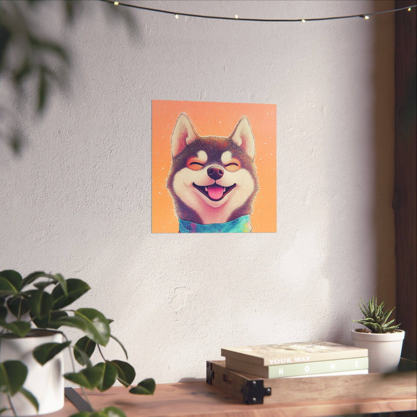 Shiba Inu So Happy - Matte Vertical Poster - Brighten Your Space with Joy - Love Dogs - Wall Art