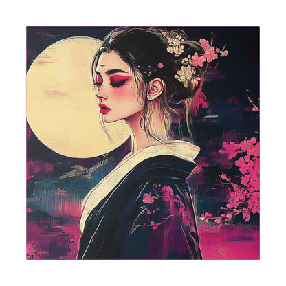 Magenta Moon - Fine Art Print on Canvas