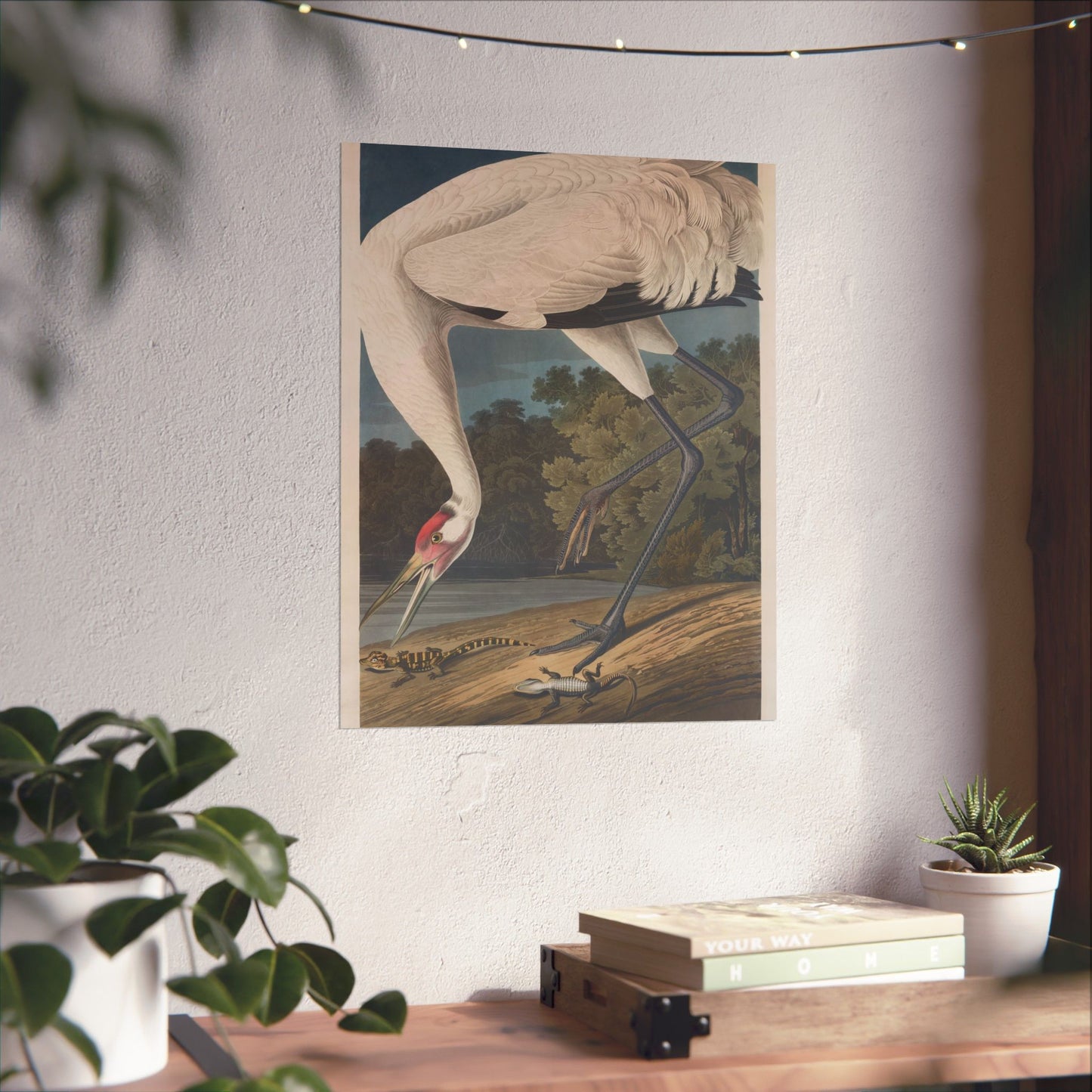 Crane in the Glades - Vintage Fine Art Print - Art Print - Poster for Nature Lovers & Birdwatchers