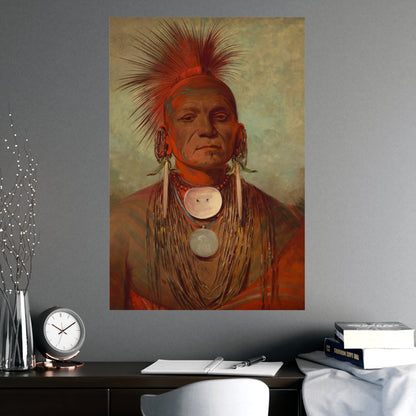 Iowa Medicine Man Portrait - George Catlin - Fine Art Poster