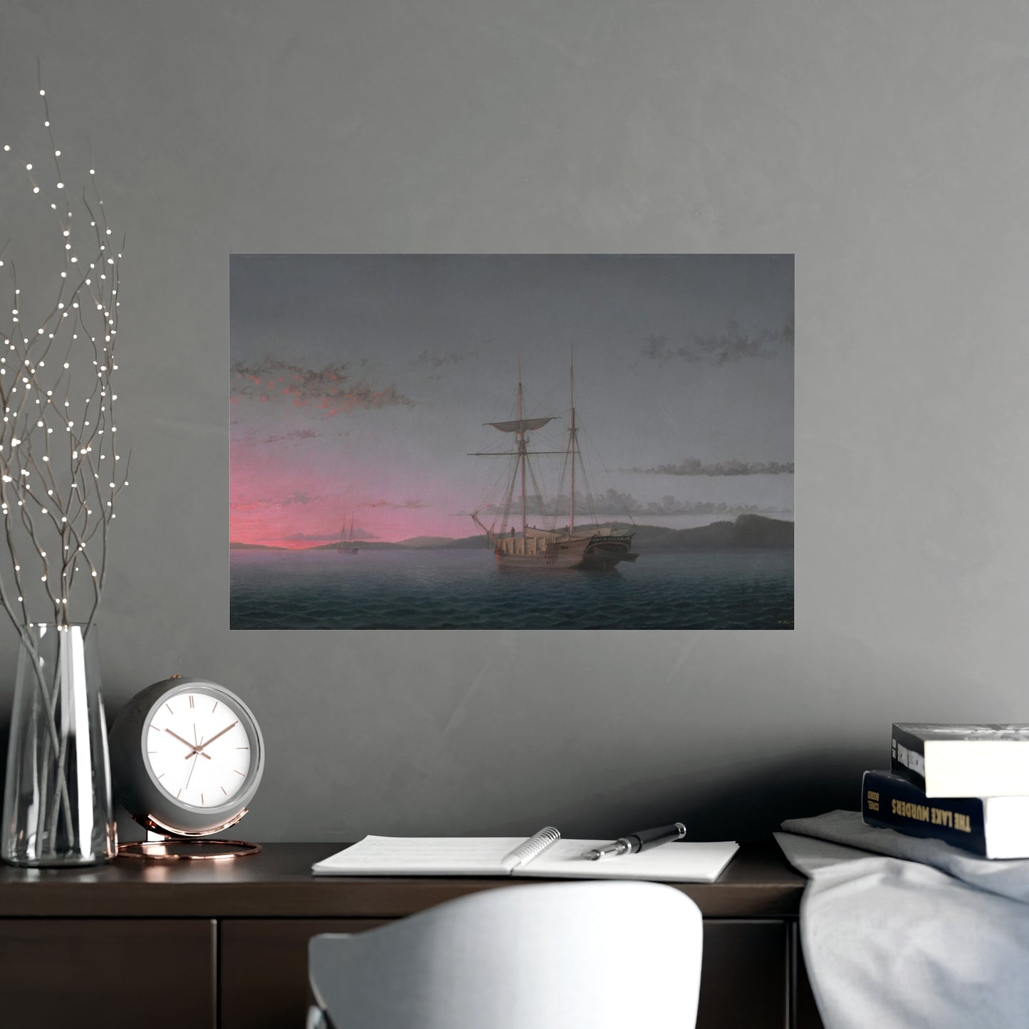 Lumber Schooners at Evening Penobscot Bay - Maritime Fine Art Poster