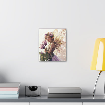Tuesdays are for Tulips - Flowers & Fairies Collection - Fine Art Print on Canvas