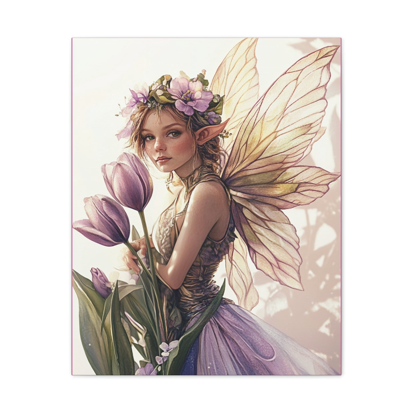 Tuesdays are for Tulips - Flowers & Fairies Collection - Fine Art Print on Canvas