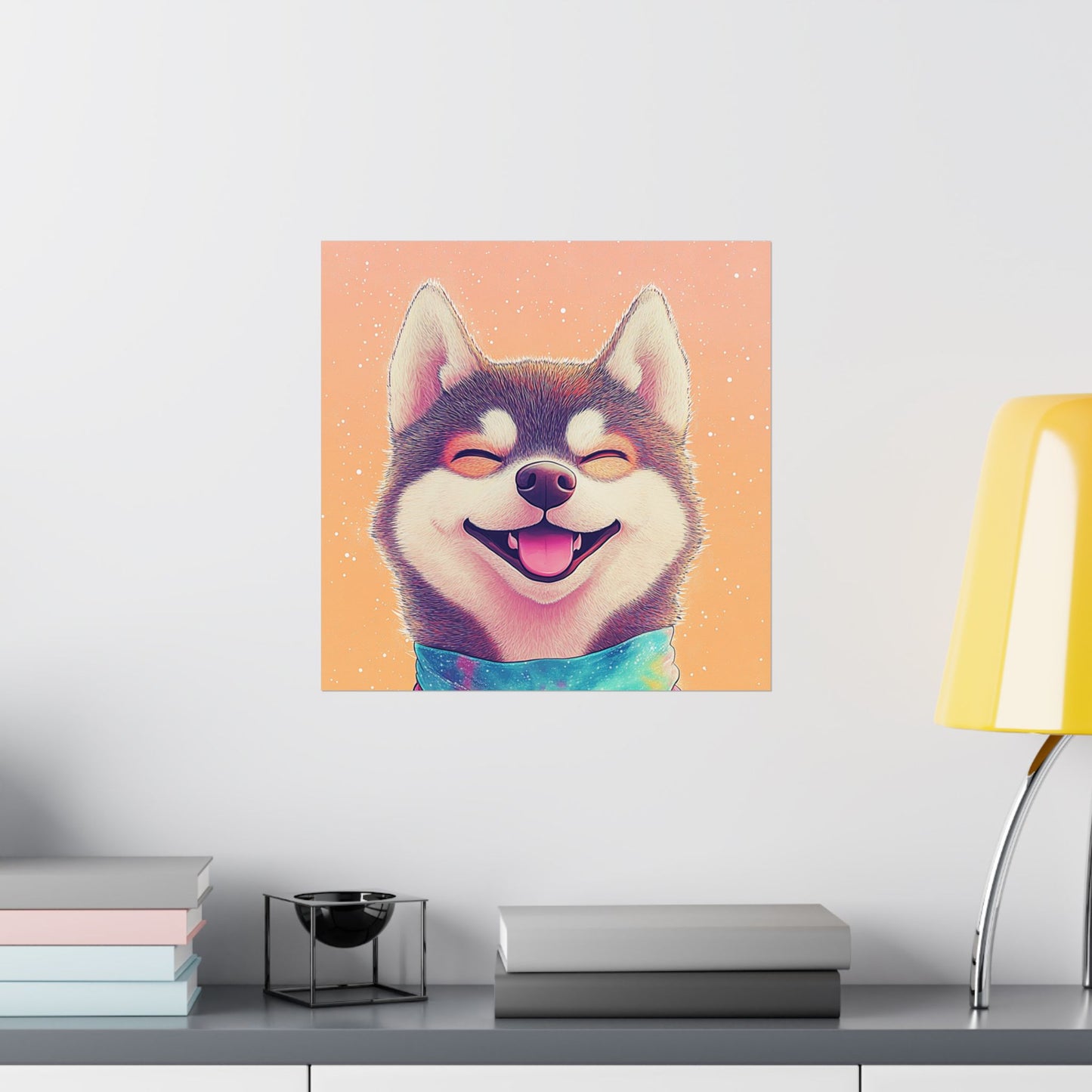 Shiba Inu So Happy - Matte Vertical Poster - Brighten Your Space with Joy - Love Dogs - Wall Art