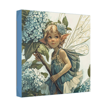 Blue Hydrangea - Flowers & Fairies Collection - Fine Art Print on Canvas