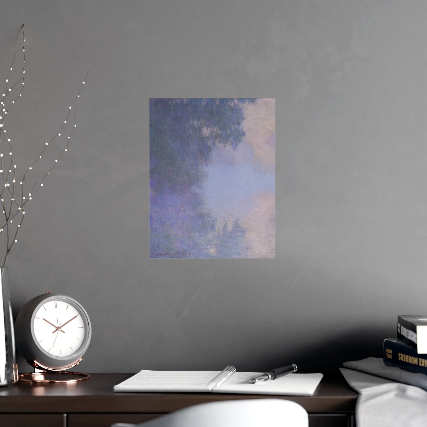 Branch of the Seine near Giverny in Mist - Monet Fine Art Poster