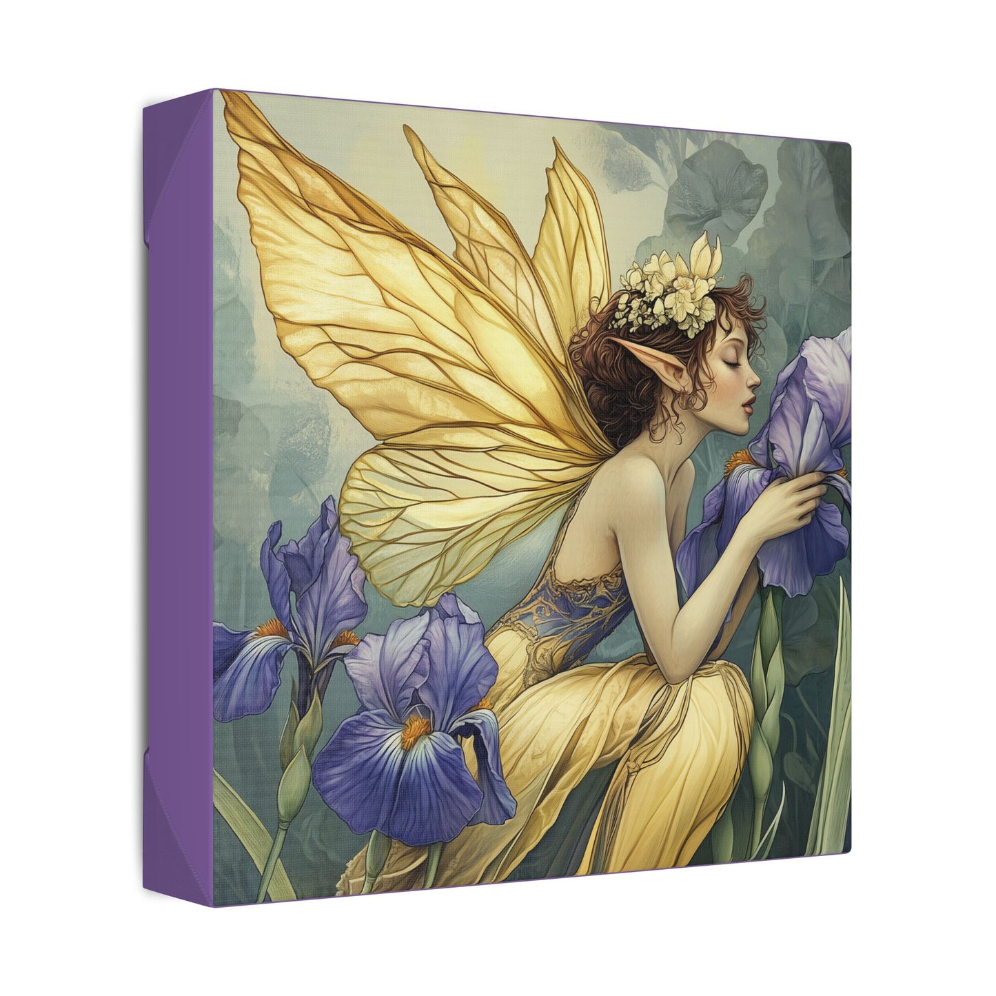 Iris You Were Here - Flowers & Fairies Collection - Fine Art Print on Canvas