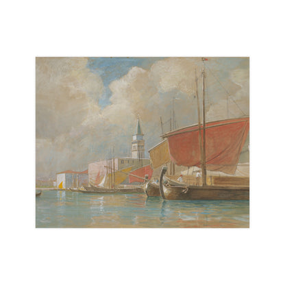 Shipping Along the Molo Venice - Canaletto Fine Art Poster