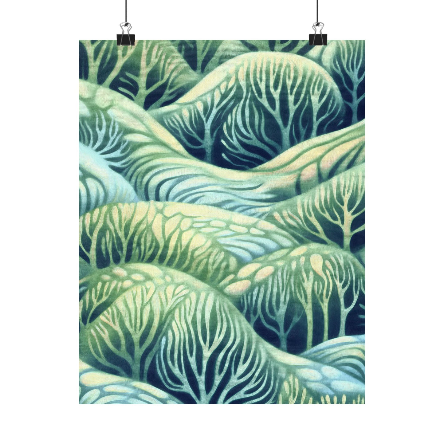 Serene Nature Matte Vertical Poster - Tranquil Forest Design for Home Decor
