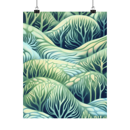 Serene Nature Matte Vertical Poster - Tranquil Forest Design for Home Decor