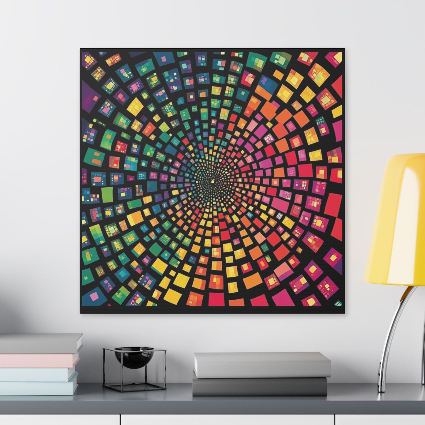 Chameleon Squares on Canvas