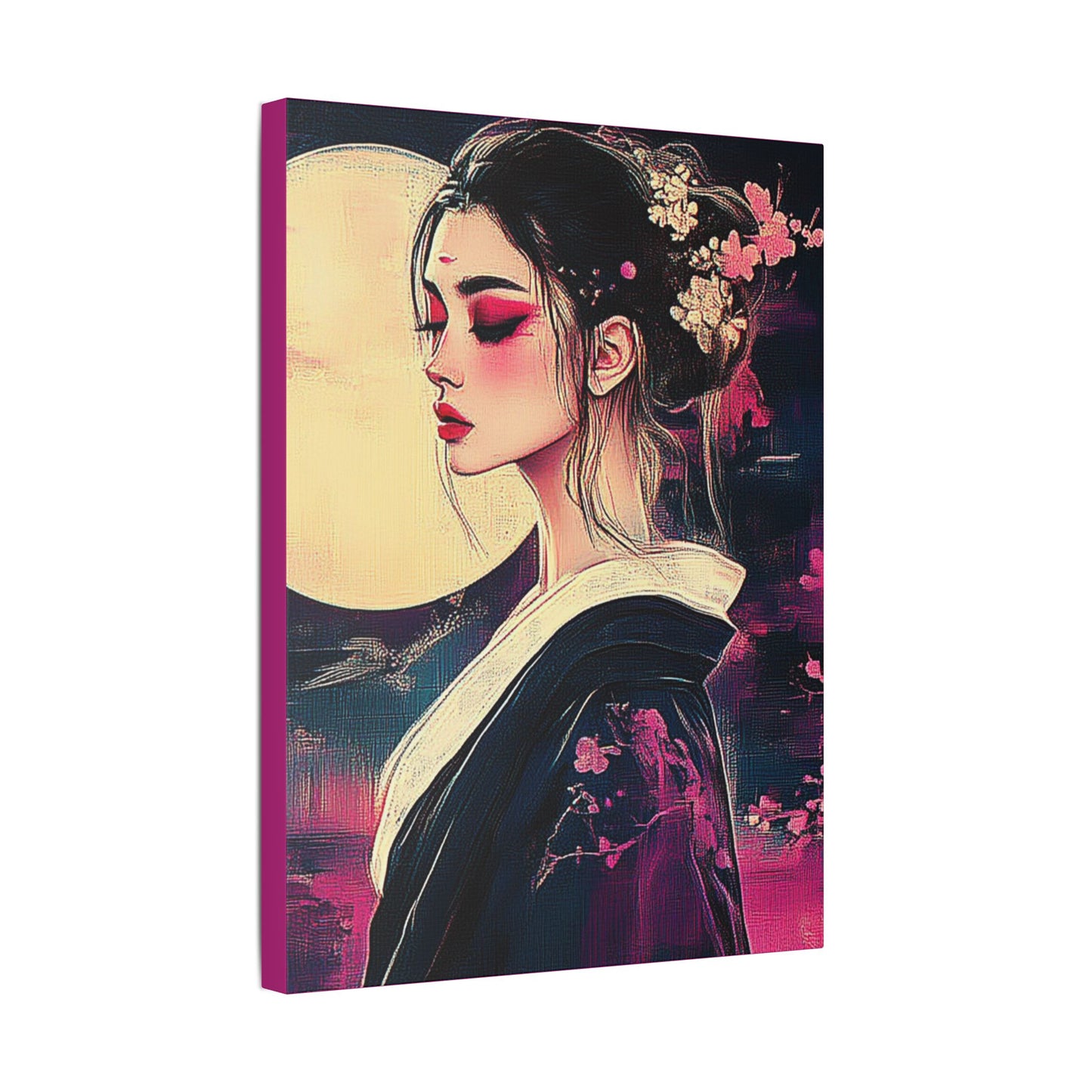 Magenta Moon - Fine Art Print on Canvas
