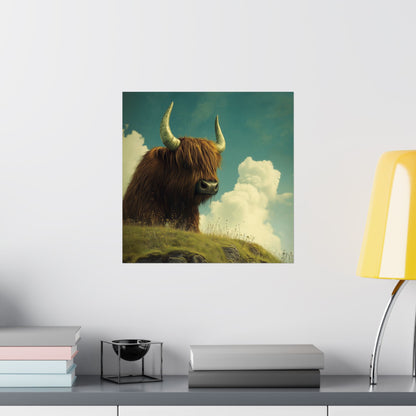 Highland Cow Whimsical Fine Art Print