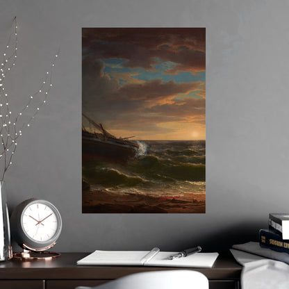 The Stranded Ship - Maritime Drama Fine Art Poster