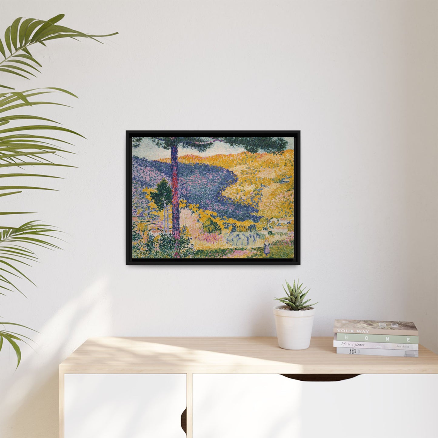 Valley with Fir Shade on the Mountain - Museum Collection - Framed Canvas Print
