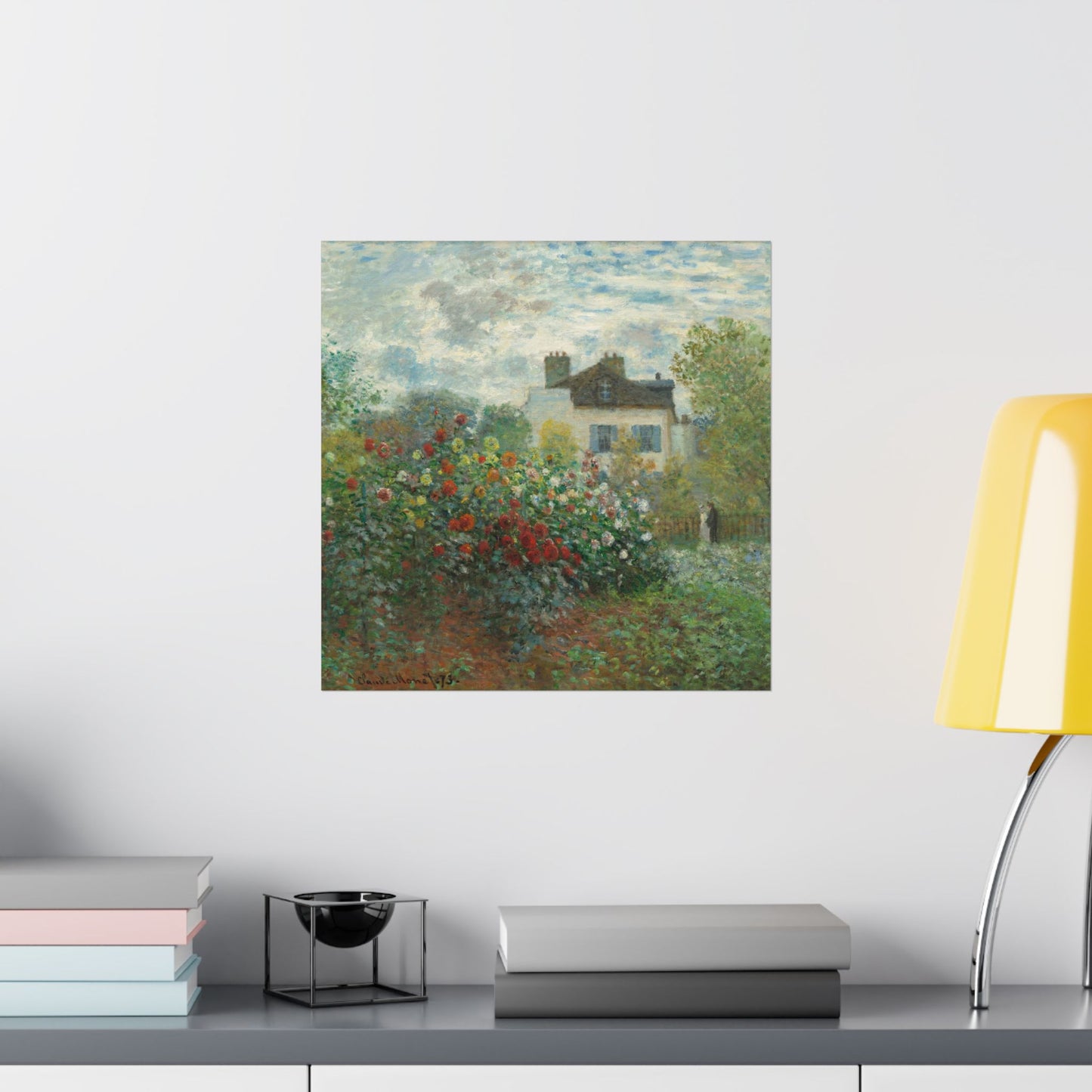 Monet - Artist's Garden at Argenteuil Fine Art Print