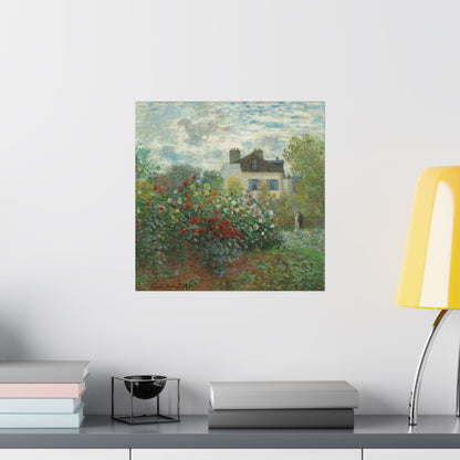 Monet - Artist's Garden at Argenteuil Fine Art Print