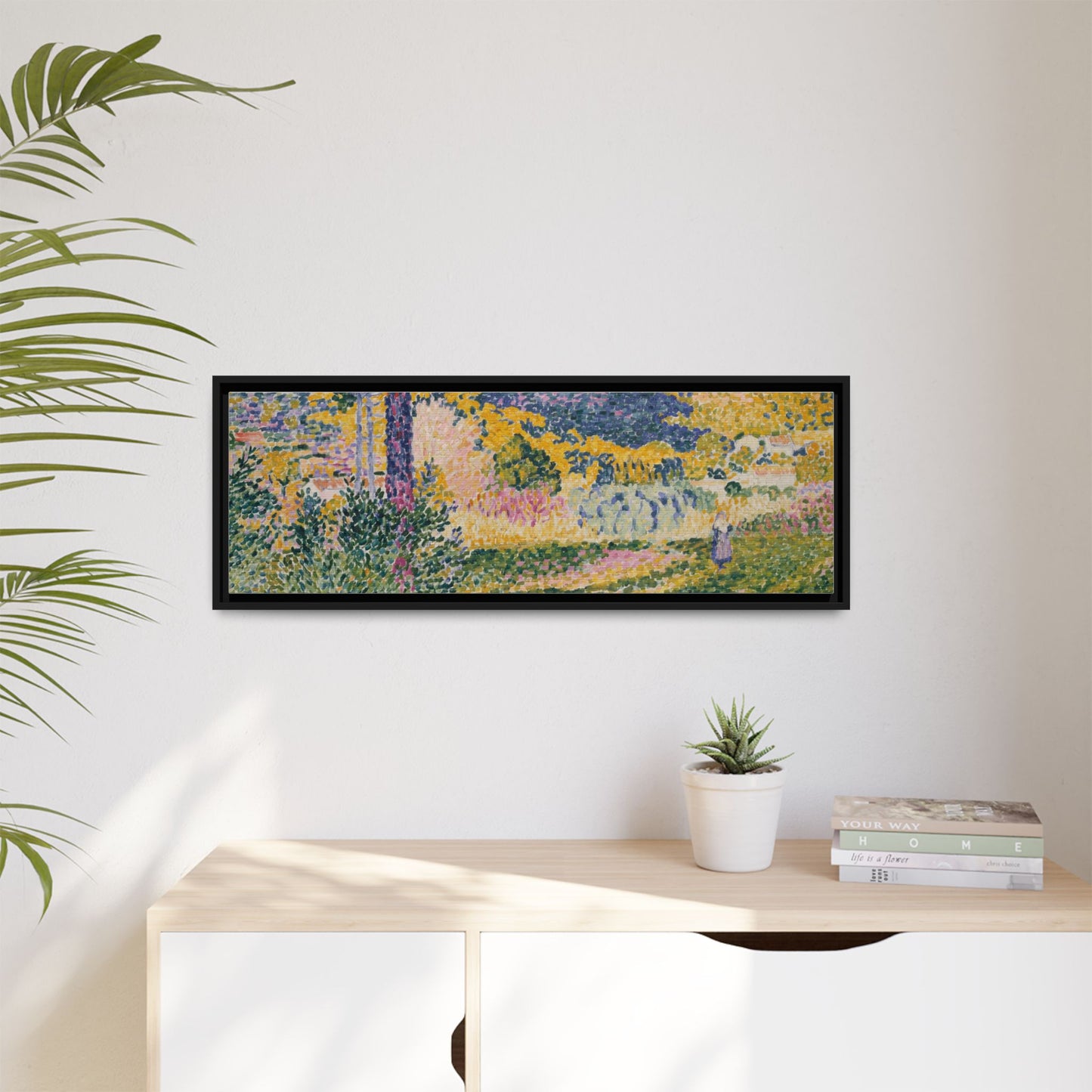 Valley with Fir Shade on the Mountain - Museum Collection - Framed Canvas Print
