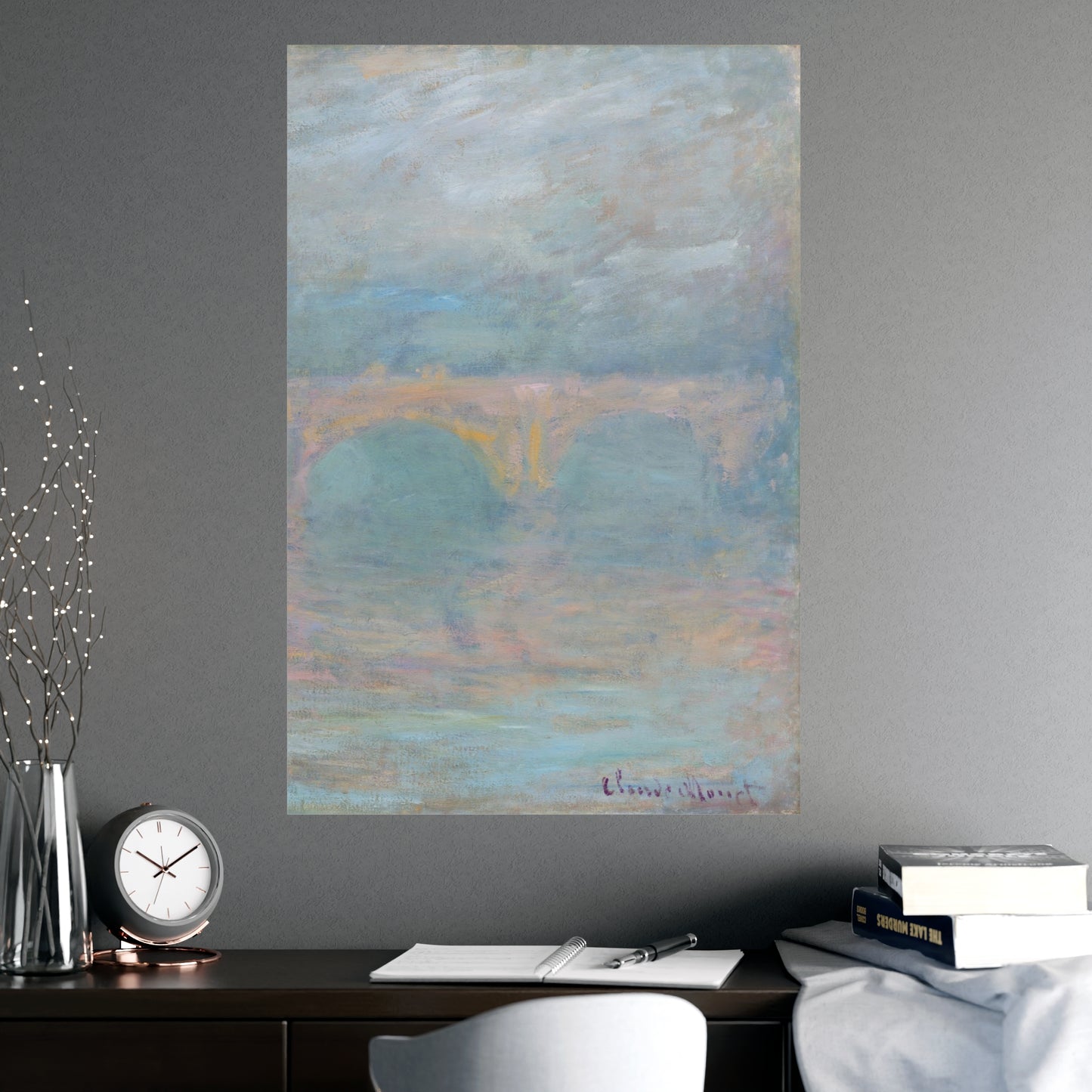 Waterloo Bridge London at Sunset - Monet Fine Art Poster