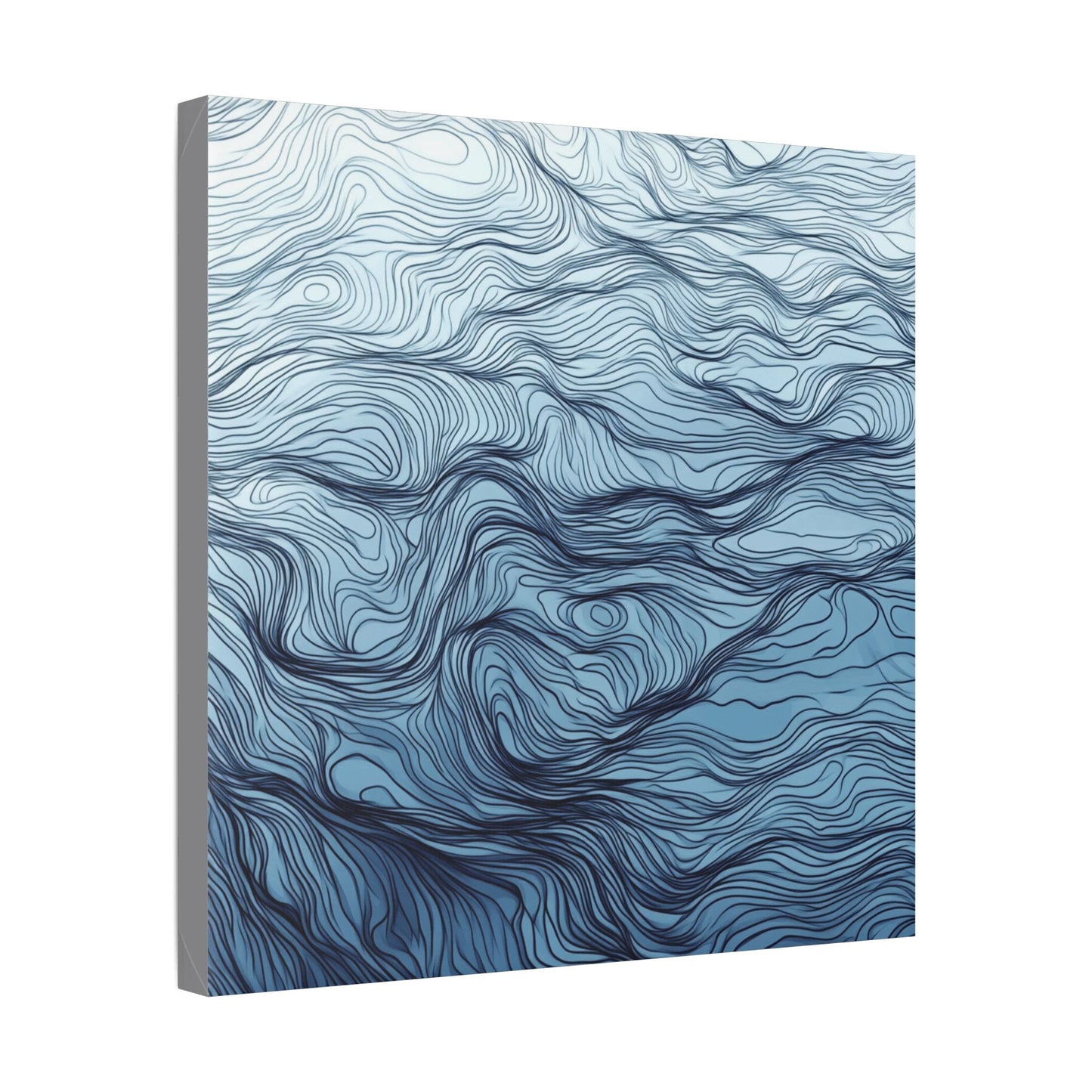 Mood Blue Abstract Blue Canvas Wall Art