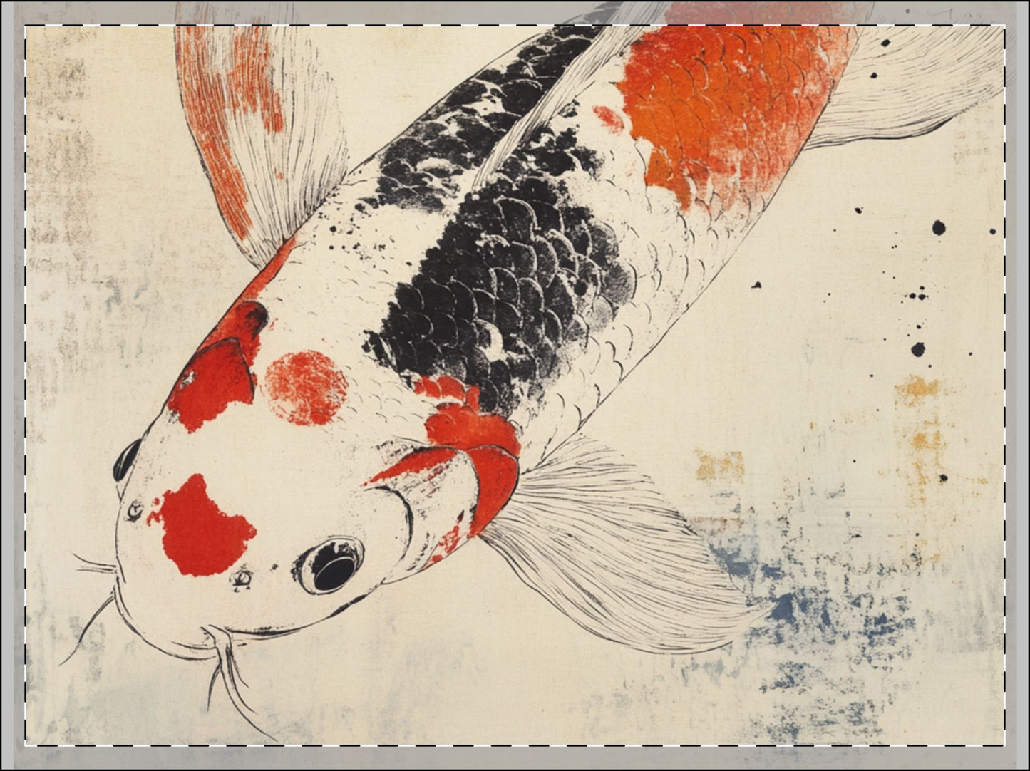 Serene Koi Fish Zen Framed Wall Art