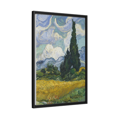 Van Gogh - Wheat Field with Cypresses - Museum Collection - Framed Canvas Print