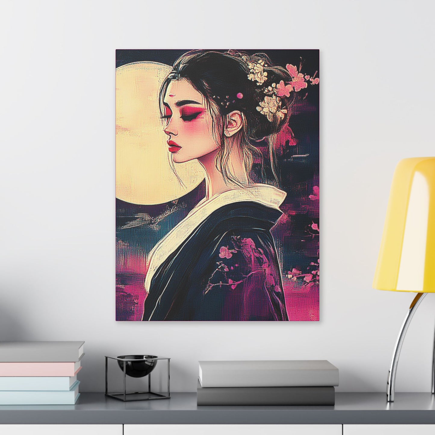 Magenta Moon - Fine Art Print on Canvas