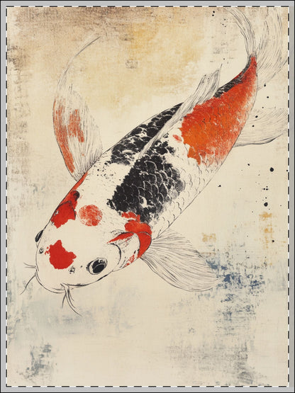 Serene Koi Fish Zen Framed Wall Art