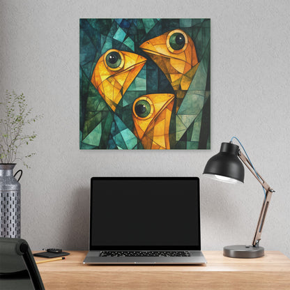 If We Don't Move Maybe They Won't See Us - Garden Friends - Fine Art Print on Canvas