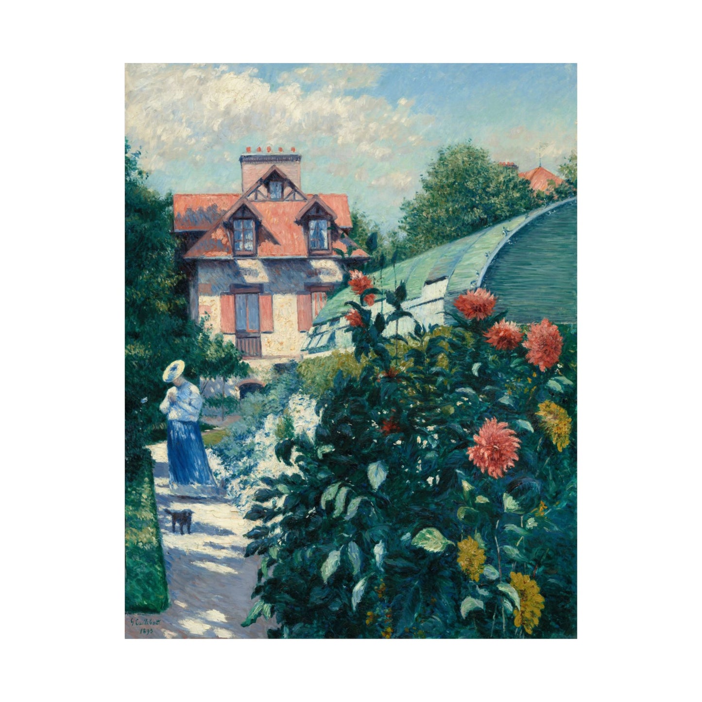 Dahlias Vintage Botanical Fine Art Print