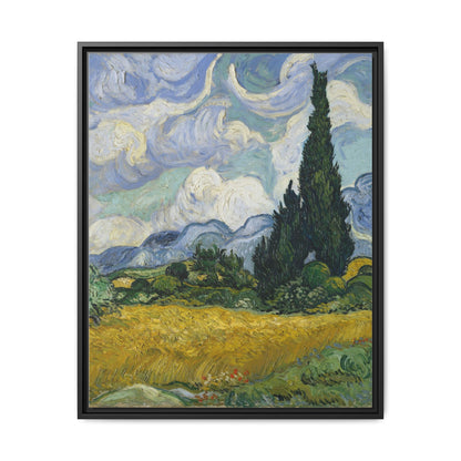 Van Gogh - Wheat Field with Cypresses - Museum Collection - Framed Canvas Print