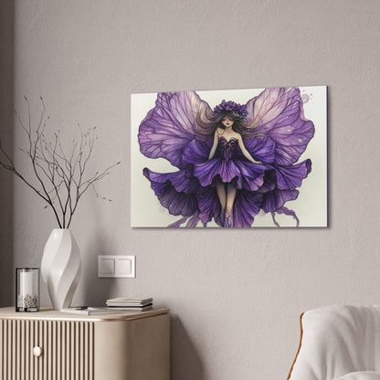 A Violet Affair - Fairies & Flowers Collection - Wall Art - on Canvas