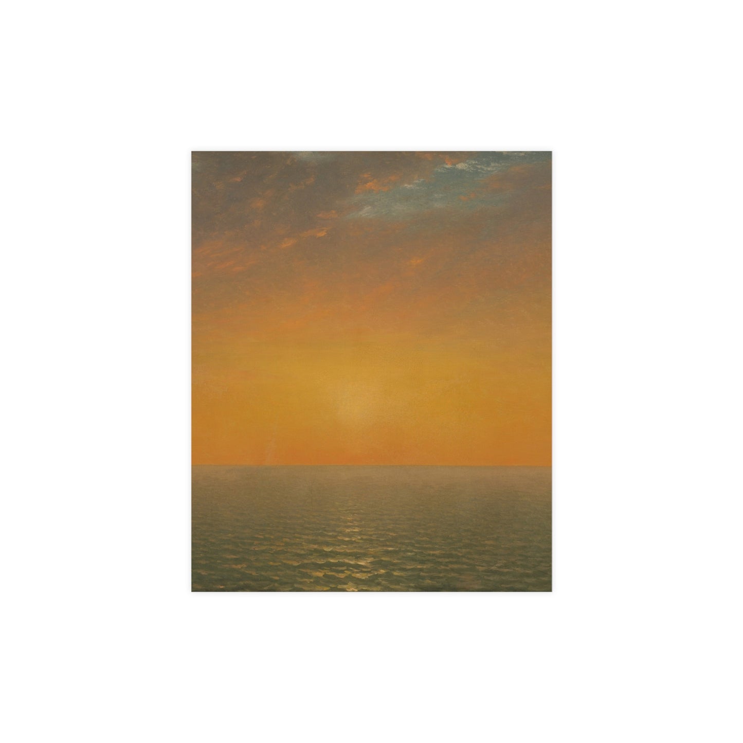 John Frederick Kensett : Sunset on the Sea (1872) - Museum Collection - Fine Art Print