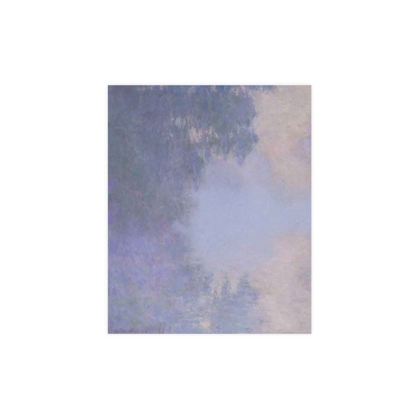 Branch of the Seine near Giverny in Mist - Monet Fine Art Poster