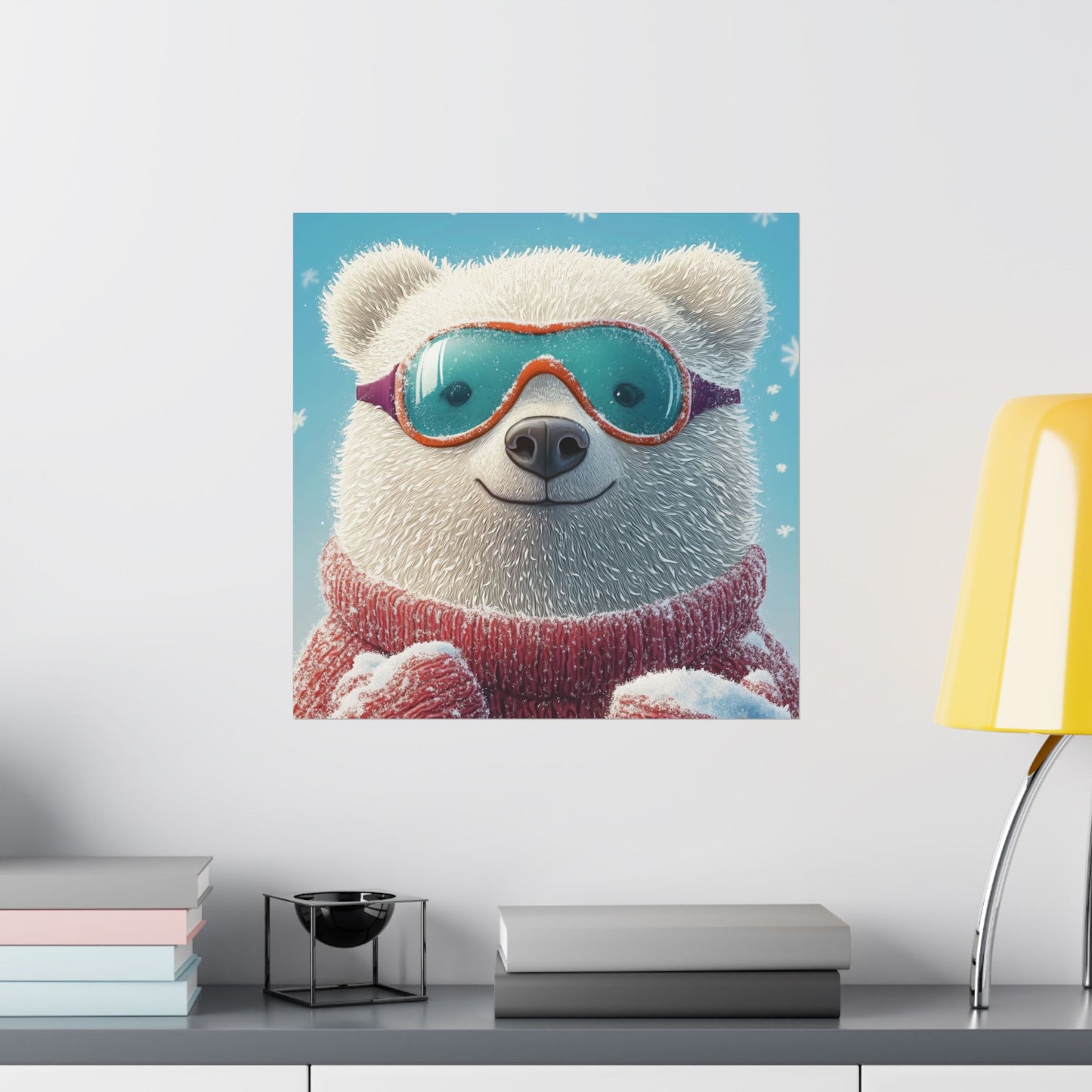 Chill Polar Bear Winter Poster - Cozy & Joyful -  Wall Art & Home Décor