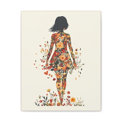 You Belong Among the Wildflowers  - Flower Girl - Print on Canvas