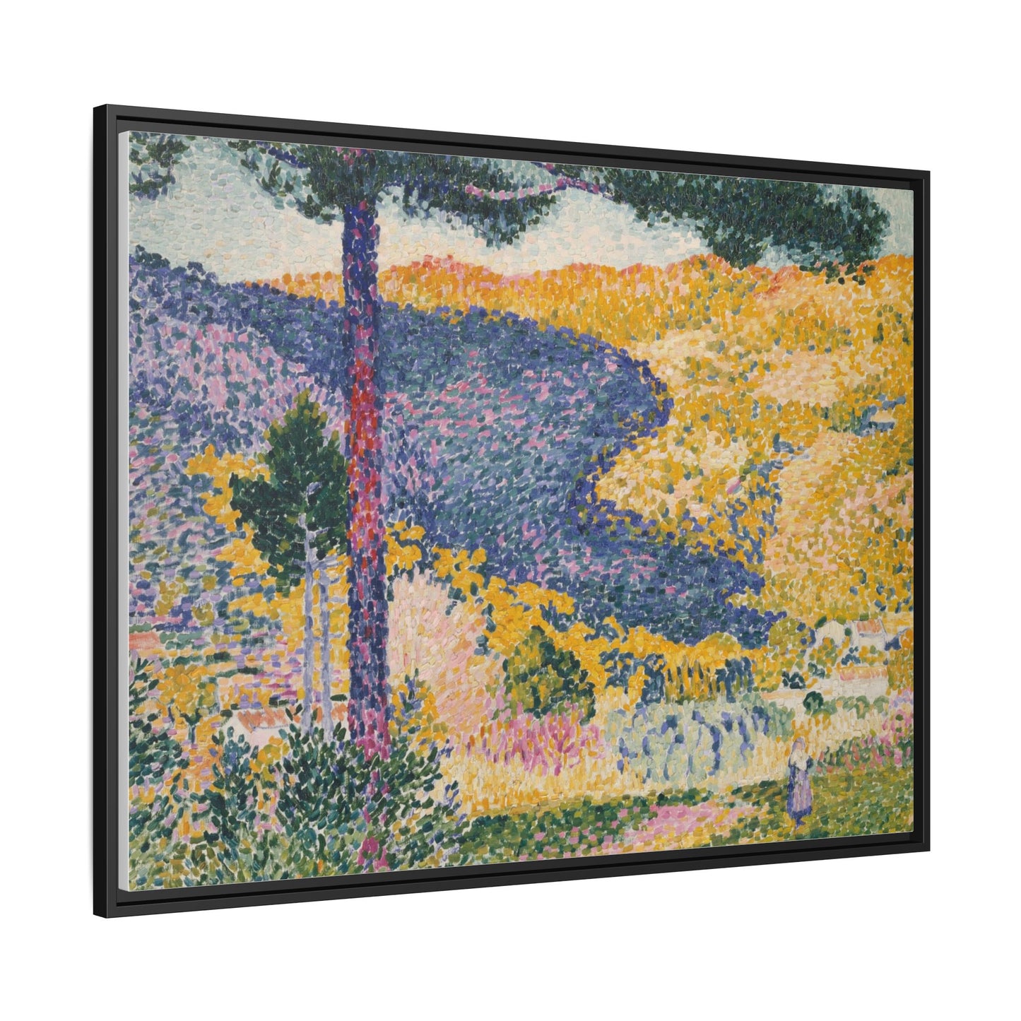 Valley with Fir Shade on the Mountain - Museum Collection - Framed Canvas Print