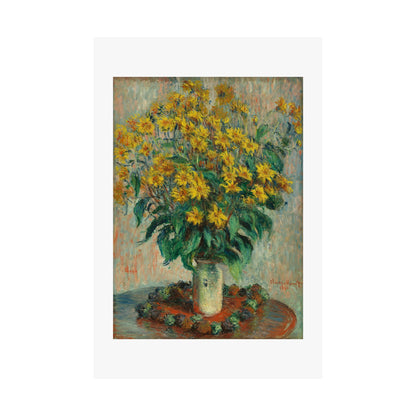 Claude Monet - Jerusalem Artichokes Painting - Fine Art Print - Vertical Poster - Floral Art Décor
