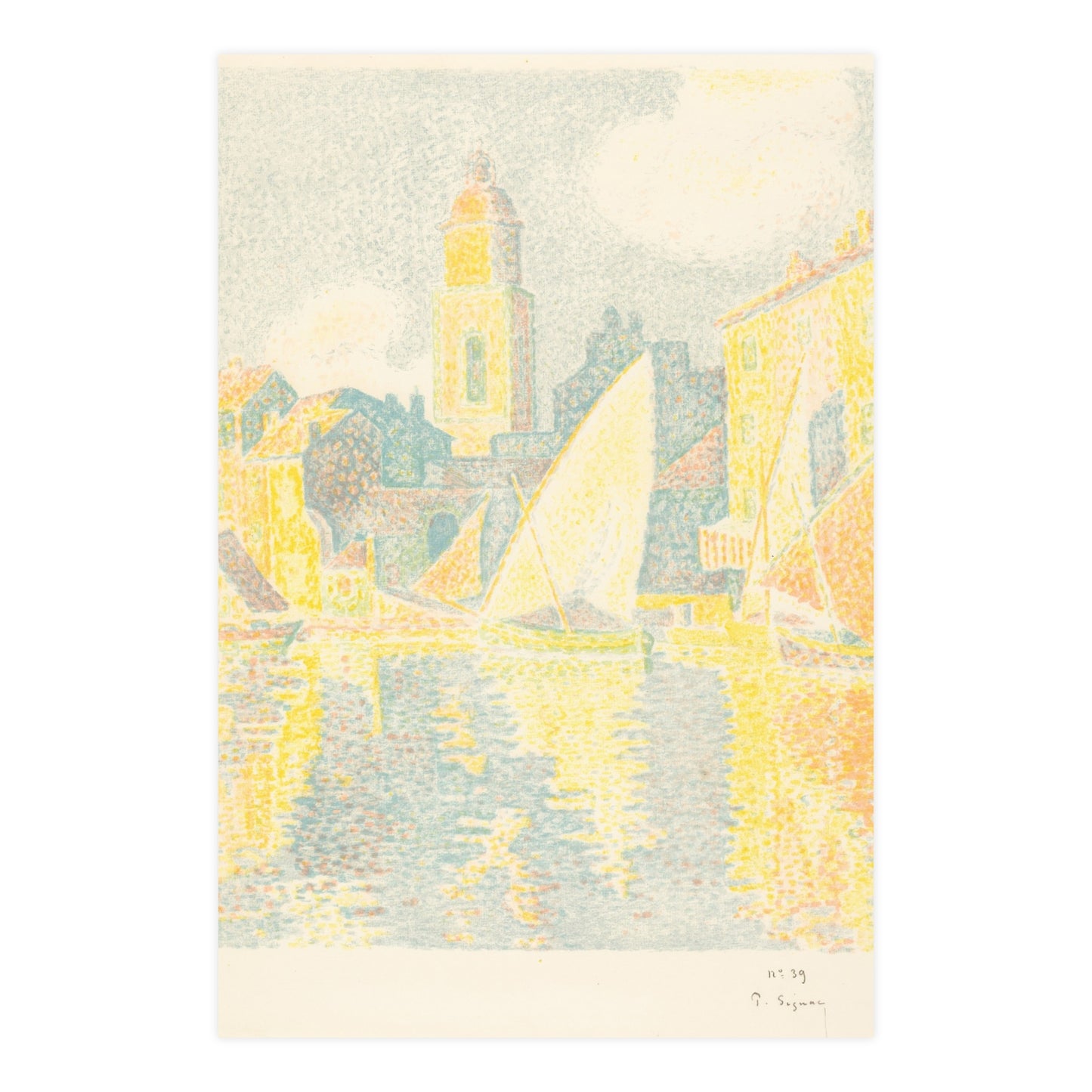Port of Saint-Tropez - Signac Pointillist Fine Art Poster