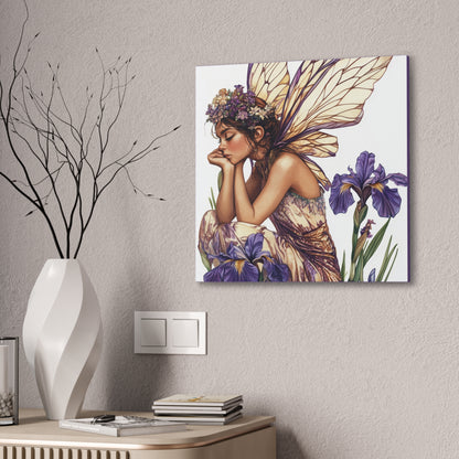 Iris You Were Here - Flowers & Fairies Collection - Fine Art Print on Canvas