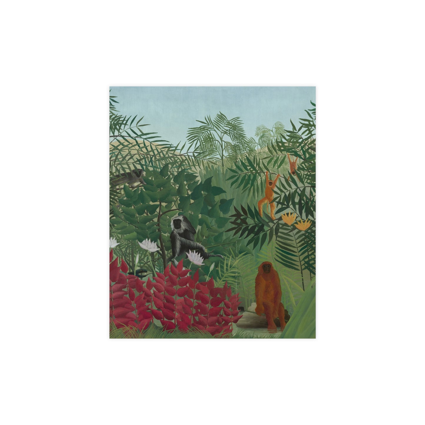 Tropical Forest with Monkeys - Rousseau Fine Art Poster