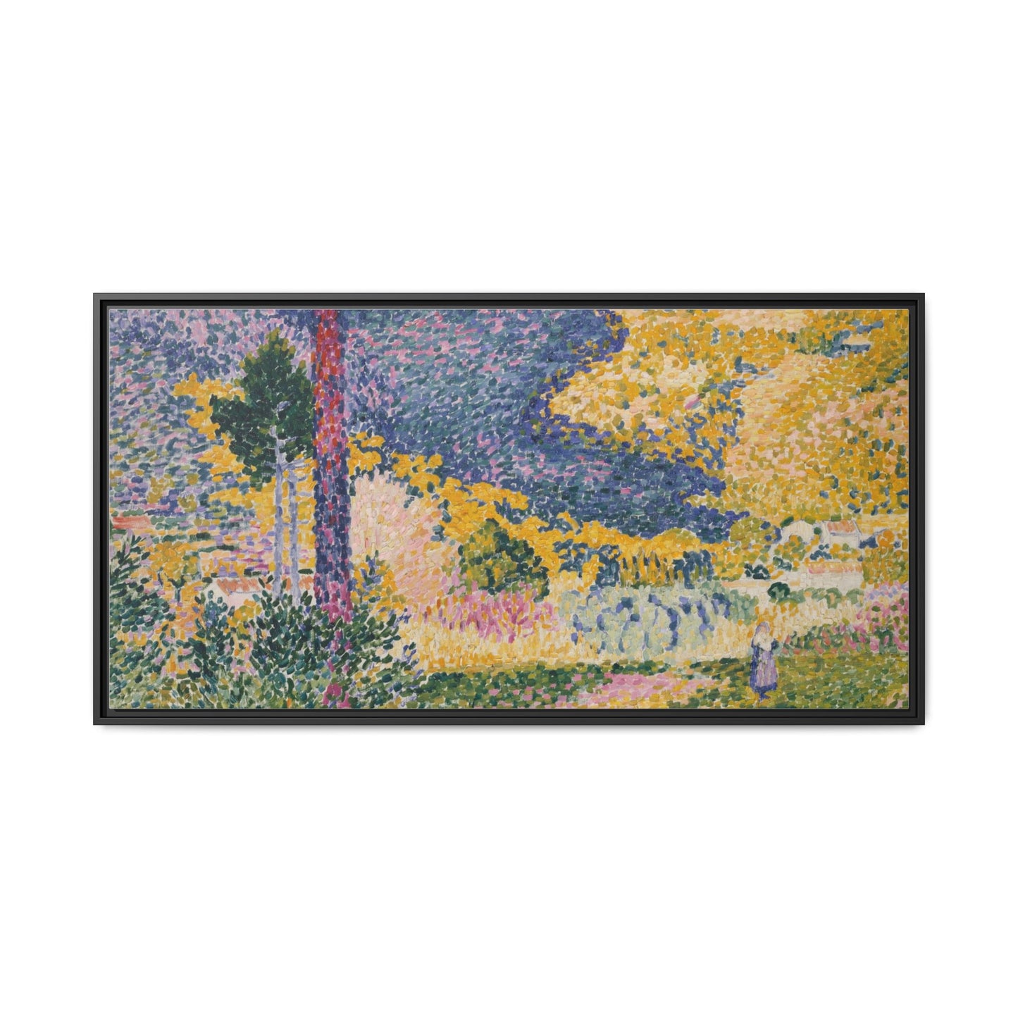 Valley with Fir Shade on the Mountain - Museum Collection - Framed Canvas Print