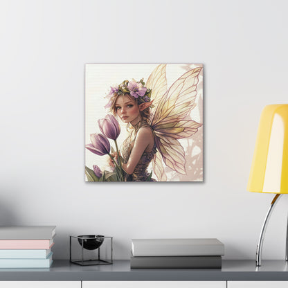 Tuesdays are for Tulips - Flowers & Fairies Collection - Fine Art Print on Canvas