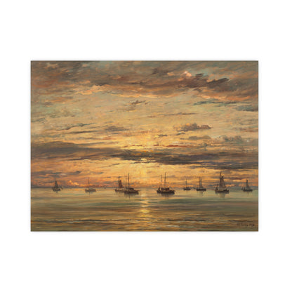 Sunset at Scheveningen - Dutch Maritime Fine Art Poster