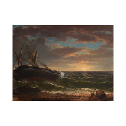 The Stranded Ship - Maritime Drama Fine Art Poster