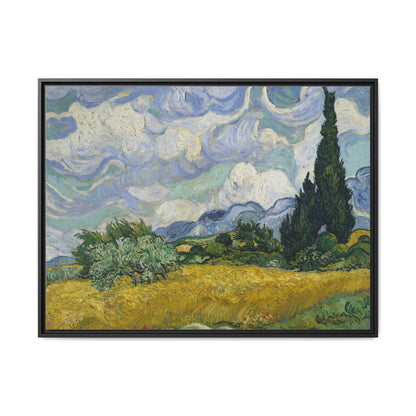 Van Gogh - Wheat Field with Cypresses - Museum Collection - Framed Canvas Print